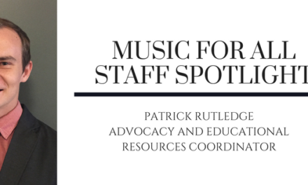 Music for All Staff Spotlight: Patrick Rutledge