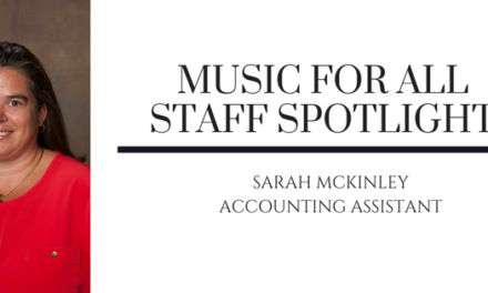 Music for All Staff Spotlight: Sarah McKinley