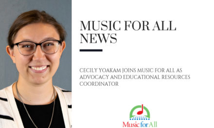 Cecily Yoakam Joins Music for All as Advocacy and Educational Resources Coordinator