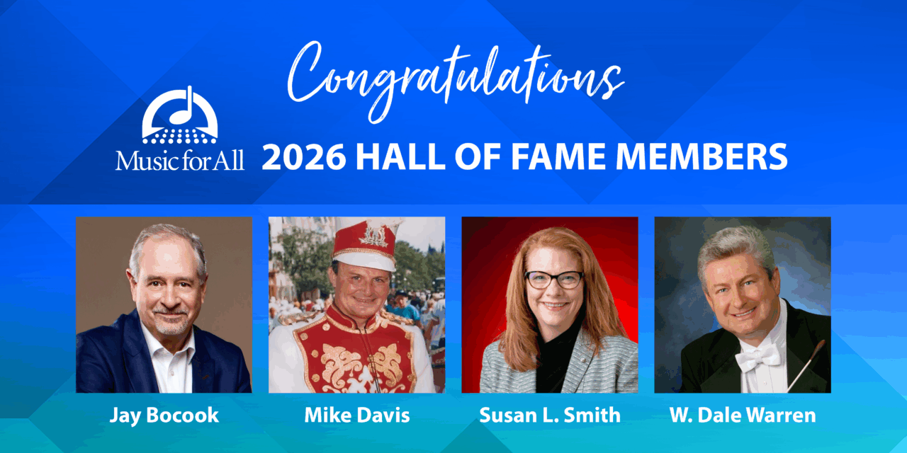 Music for All Announces the 2026 Hall of Fame Inductees 